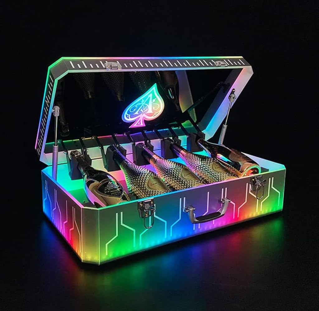 Amazon.co.jp: OLMMT シャンパンケース LEDディスプレイ